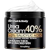 Urea Cream 40 Percent for Feet - Foot Cream for Dry Cracked Heels, 2% Salicylic Acid for Callus Remover, Maximum Strength Repair Skin, Soft & Smooth 40% Urea Lotion Moisturizer Elbows Hands Knees