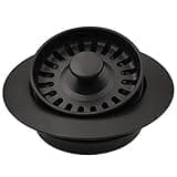 GZILA Garbage Disposal Strainer and Stopper with Decorative Disposal Flange in Black, Fit 3.5 Inch Standard Drain Hole