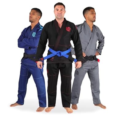 Sanabul Essential BJJ Gi for Men Brazilian Jiu Jitsu Gi Lightweight Preshrunk Fabric for Jiu-Jitsu Training & Competition - Black, A2