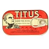 Titus Canned Sardines in Oil – Pack of 50 | Premium Quality Sardines, Rich in Omega-3 & Protein | Long Shelf Life, Ready to Eat
