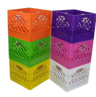 Farmplast Milk Crate 16qt 6-Pack Variety Pack