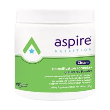 Aspire Nutrition Clear+ Detoxification 30 Days Supply Dietary Supplement Unflavored Powder