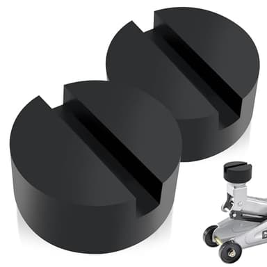 TONDA Floor Jack Rubber Pad, Universal Jack Pad Adapter, Pinch Weld Side Frame Rail Protector (2 Pack)