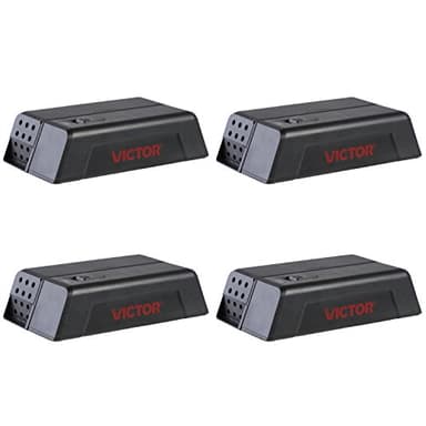 Victor M250S Indoor Humane Electronic Mouse Trap - No Touch, No See Electric Instant Kill Mouse Trap - 4 Traps