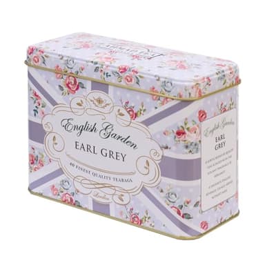 Ahmad Tea English Garden Caddy Earl Grey, 40 Tagged Teabags (Pack of 1)