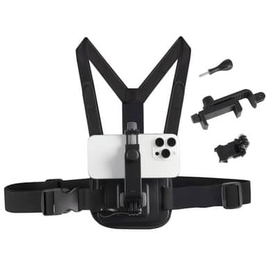 Suptig Phone Chest Mount Phone Harness Strap Holder Compatible for iPhone, Samsung, Gopro, DJI Action, Cell Phones Action Cameras POV/VLOG