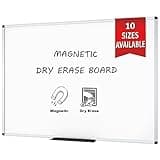VIZ-PRO Magnetic Dry Erase Board/Whiteboard, 5' X 3', Silver Aluminium Frame