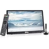 14" Small Portable TV for RV, Kitchen, Bedroom - Use TV Stand or Mount to Wall - Includes Built-in Battery & Car Charger for Boat, Camping - Digital Tuner gets HD Channels - Roku, Firestick Compatible