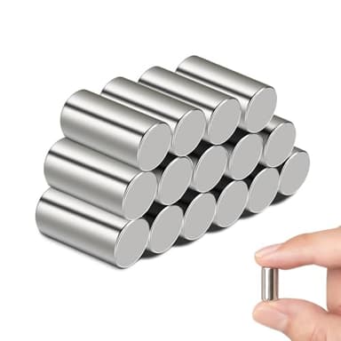 15 Pcs Cylindrical Magnetic Rods,Strong Rare Earth Magnets, Fridge Magnets,Magnetic Pins for Multi-Use Science DIY Craft Kitchen Office, Locker Accessories (0.3inDx0.59inH)