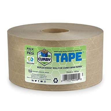 IPG Curby Water Activated Tape, 2.83" x 100M Refill Roll