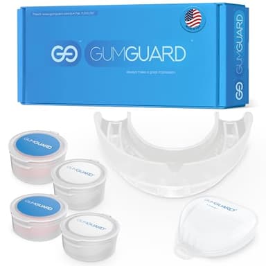 GumGuard Lower Arch Denture Mouth Guard for Teeth Grinding – Custom Molded Lower Mouth Guard for Sleeping with Stable Support for Bruxism & Jaw Clenching Relief – Transparent