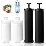 Gravity Water Filter Replacement,for Berkey® Black Carbon (BB9-2®) Purification Elements and Fluoride Filters K5366 (PF-2®) Combo Pack,Compatible with Berkey® Filtration System,Enjoy healthier water.