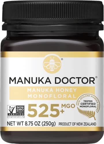 Manuka Doctor - MGO 525+ Manuka Honey Monofloral, 100% Pure New Zealand Honey. Certified. Guaranteed. Raw. Non-GMO (8.75 oz)
