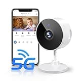 [5G & 2.4G] 2K Indoor Security Camera for Home Security, AI Voice Change for 2-Way Talk, Motion Detection, Night Vision, 24/7 SD Recording/Cloud Storage, WiFi Home Camera, Pet Cam with Phone App