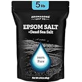Aromasong Epsom Salt with Dead Sea Salt for Soaking - Bulk 5 Lb - 100% Pure Bath Salt, Foot & Muscle Soak