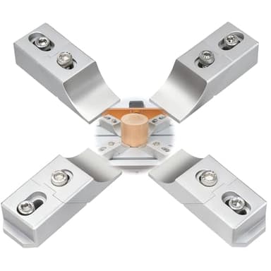 Aluminum Side Clamp Vise, 4-Pack Low-Profile Lateral Clamping Set for Milling and CNC Machines, High-Strength Alloy with Up to 60kN