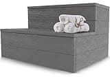 Hot Tub Steps,Wood Looking Plastic Steps for Hot Tub,Top Waterproof Hot Tub Stairs,Safe and Non-Slip Spa Steps,Upgrade Heavy Duty Outdoor Steps,Suitable for Any Size Hot Tub