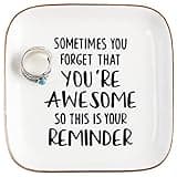 PUDDING CABIN Inspirational Gifts for Women Ring Dish You're Awesome So This is Your Remind Birthday Gifts for Women Unique, Friends Gifts for Her Mom Sister Coworker