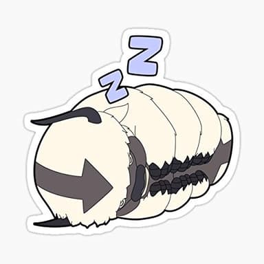 Sleepy Appa Sticker - Sticker Graphic - Auto, Wall, Laptop, Cell, Truck Sticker for Windows, Cars, Trucks
