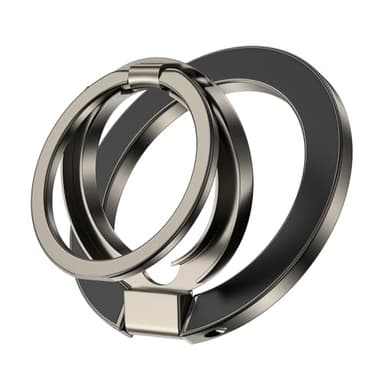 Magnetic Phone Ring Holder for MagSafe Dual-Side Magnetics, Removable Magsafe Phone Grip with Kickstand for Samsung Galaxy S26 S25 S24 Ultra Z Flip7 iPhone 17 16 Plus 15 Pro Max,Fit Magnetic Car Mount