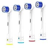Replacement Toothbrush Heads Compatible with Oral B Braun, 4 Pack Professional Electric Toothbrush Heads Brush Heads Refill for Oral-B 7000/Pro 1000/9600/ 500/3000/8000