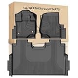 Original Floor Mats for 2015-2025 Ford F150 / 2022-2024 F-150 Lightning SuperCrew Cab (Not Fit Rear Seat with Under-Seat Fold Flat Storage & Raptor Model) - Custom Fit Rubber All Weather Floor Liners