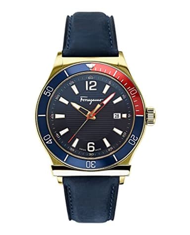 Ferragamo Mens Watches Blue 44 mm Ferragamo 1898 Collection