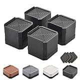 EclatBain Bed Risers Furniture Risers Heavy-Duty Rectangular Adjustable Block Lift to 3 inches and 4.3 inches Desk, Sofa, Chair Legs, Refrigerator, Washing Machine Support up to 4000 pounds