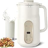 Nut Milk Maker, AlfaBot N2 Automatic Almond Milk Machine for Homemade Plant-Based Milk, Oat, Soy, Yogurt, 5 Modes/35OZ Big Capacity Soy Milk Maker with Delay Setting and Self Cleaning, Normal, White