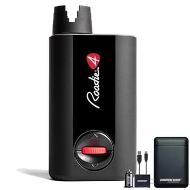 Roadie 4 Smart Automatic Guitar & Ukulele Tuner | 150+ Preset Tunings for Acoustic, Electric, 12-String Guitars, Banjo, Mandolin with Built-in Metronome, String Winder and Signature Power Bundle