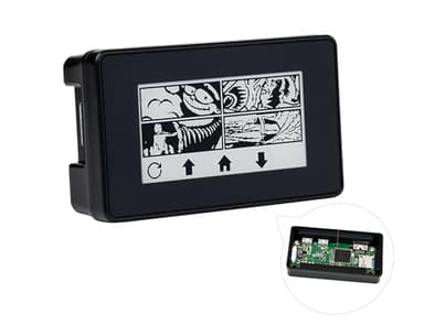 2.13inch Touch e-Paper Display with ABS Case for Raspberry Pi Zero 2 W/Raspberry Pi Zero/Pi Zero W/Pi Zero WH, 250x122 Pixels E-Ink, Paper-Like Effect Support Partial Refresh