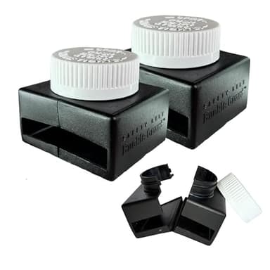 Buckle Guard Seat Belt Button Cover (2-Pk) Deters Children & Disabled Adults from Unbuckling Seatbelt Buckles in Buses & Commercial Vans, No "Key" Needed to Open Device, for 2-Point Lap Belts (Black)