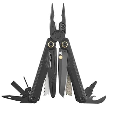 LEATHERMAN, Wave Alpha – 16-in-1 Multi-Tool with MagnaCut® Blade, G10 Handles & Full-Size Scissors, Obsidian