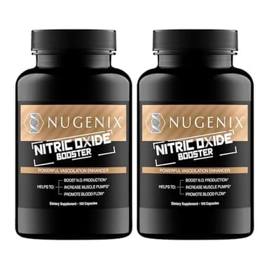 Nugenix Nitric Oxide Booster Supplement - Nitric Oxide Flow, L-Arginine, L-Citrulline, Pine Bark Extract - Vasodilator - 200 Count