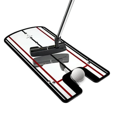 Aleybloodes Putting Mirror Alignment Training Aid – Golf Putting Practice Tool for Improved Accuracy & Consistency Indoor Outdoor