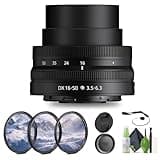 Nikon NIKKOR Z DX 16-50mm f/3.5-6.3 VR Lens (20084) + Filter Kit + Cap Keeper + Cleaning Kit (Renewed)