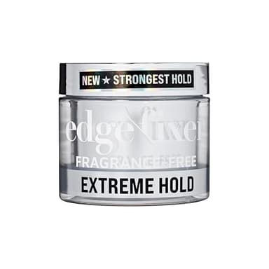 KISS COLORS & CARE Extreme Hold Edge Fixer Hair Gel, 24 Hour Maximum Hold, Ultimate Styling Control, No Flake Formula, For Coarser, Coily Hair, 3.38 oz (100 mL) - Fragrance Free