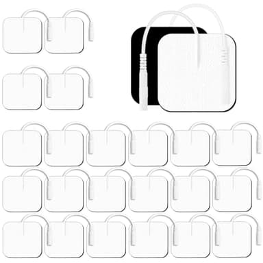 22 PCS 2X 2” Tens Unit Electrode Pads Compatible with Auvon Tens 7000 Muscle Stimulator Machine,Tens Unit Replacement Pads Reuse More Than 35-50 Times with Self Stick and Non-Irritating Designs