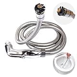 Xoxocos Upgrade Camper/RV Tank Flexible Swivel Stick Rinser 62", 14TPI Hoses RV Toilet Treatment, Black Sewer Holding Tank Water Flush Cleaner, Powerful Cleaning 360° Rotary Nozzles, Ergonomic Handle