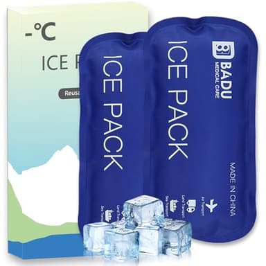 TSA Approved Ice Packs for Insulin Cooler Travel Case, Pack of 2(180g *2), Reusable Cooler Ice Packs, 8-24H Long Cooling, Suitable for Most Medication Travel Case