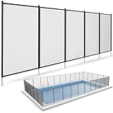 ALLSAFE Pool Fence 4Ft x 15Ft, Swimming Pool Child and Pet Safety Fencing, DIY Installation, Black