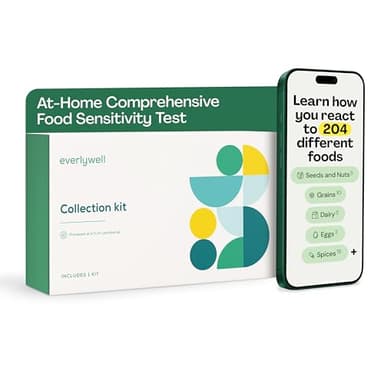 Everlywell Food Sensitivity Comprehensive Test - Learn How Your Body Responds to 204 Different Foods - At-Home Collection Kit - CLIA-Certified Labs - Ages 18 Plus