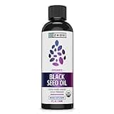 Zhou Organic Black Seed Oil - Black Cumin Seed Oil Cold Pressed, Nigella Sativa, Pure Unrefined Blackseed Liquid, Premium Supplement for Health with Thymoquinone, Omega 3 6 9 - 8 Fl Oz (Pack of 1)