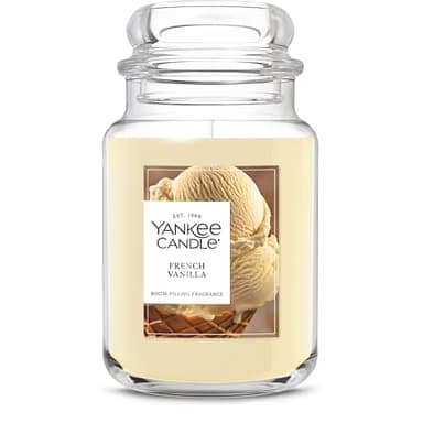 Yankee Candle French Vanilla, Scented Candle, 22oz Large Jar with up to 150 Hour Burn Time, Giftable, Holidays