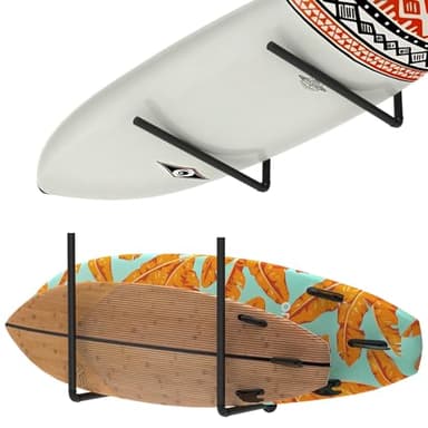 Paddleboard and Surfboard Storage Rack, 3 in 1 Overhead Garage Ceiling Storage Rack & Kayak Rack Wall Mount Organization & Adjustable Ladder Hanger for Canoe Rack, Snowboard with Non-Slip Padding