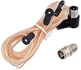 Superbat FM Antenna Dipole Antenna Indoor 75 Ohm with F Type Male Connector for Yamaha Sony Bose Natural Sound Stereo Receiver