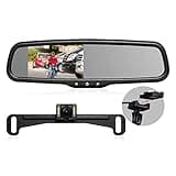 Rear View Mirror Camera with 4.3” Monitor: Super Night Vision OEM Rearview Mirror Backup Camera with IP 68 Waterproof Back Up Camera for Car, Rearview Mirror for Parking & Driving Safety AUTO-VOX T2