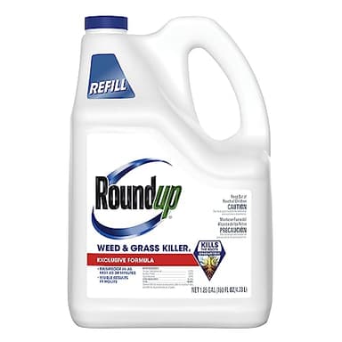 Roundup Weed & Grass Killer₄ Refill, Use in and Around Flower Beds, Trees, Driveways, Walkways & More, 1.25 gal.