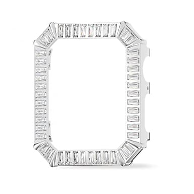 Swarovski Smartwatch Case for Apple Watch Series 4 and 5, 40mm, Clear Swarovski Crystals on a Rhodium Finish Setting, Part of the Swarovski Millenia Collection