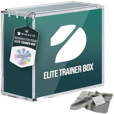Dinavio Crafthouse Elite Trainer Box Acrylic Display Case Stackable - 8mm + 5mm Ultra Thick Acrylic with N52 Strong Magnets - ETB Case Protector - Compatible with Elite Trainer Boxes